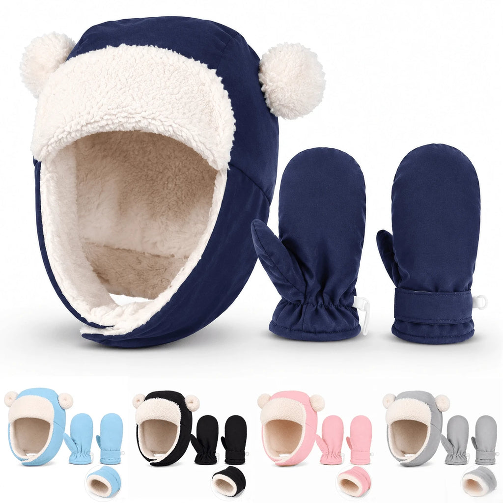 Baby Fleece Hat, Scarf & Gloves 3-Piece Set