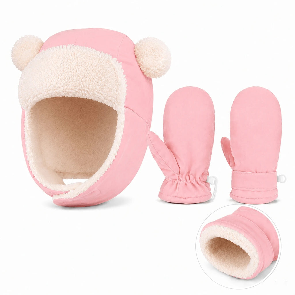 Baby Fleece Hat, Scarf & Gloves 3-Piece Set