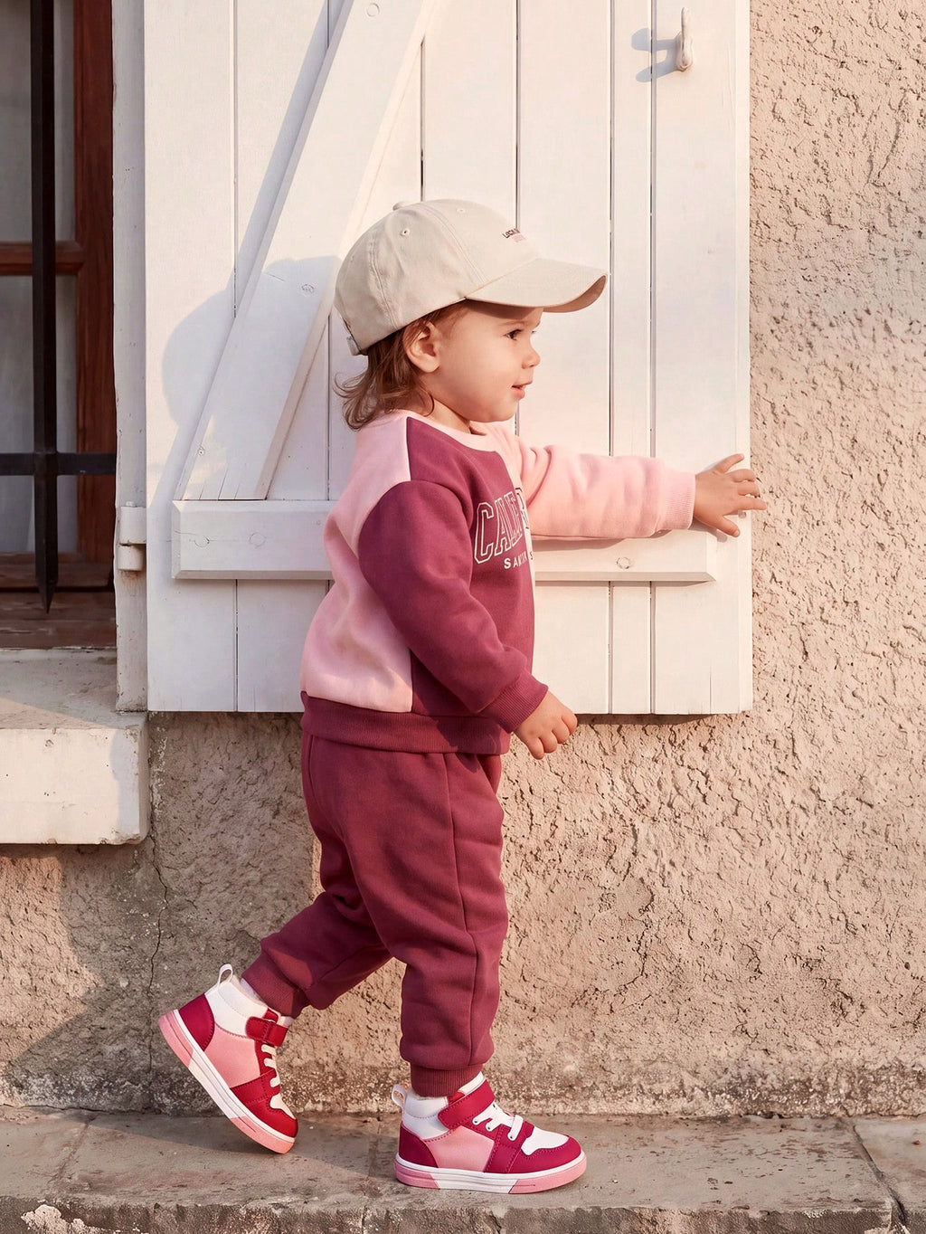 Cozy Pixies Girls' Pink Velvet High-Top Outdoor Sneakers