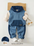 Bambinoo x Cozy Pixies Boys' Fleece Lined Hooded Sweatshirt & Pants Set