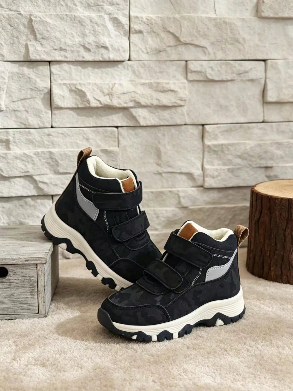 Bambinoo x Playful Pals Bottes de randonnée montantes camouflage pour garçons