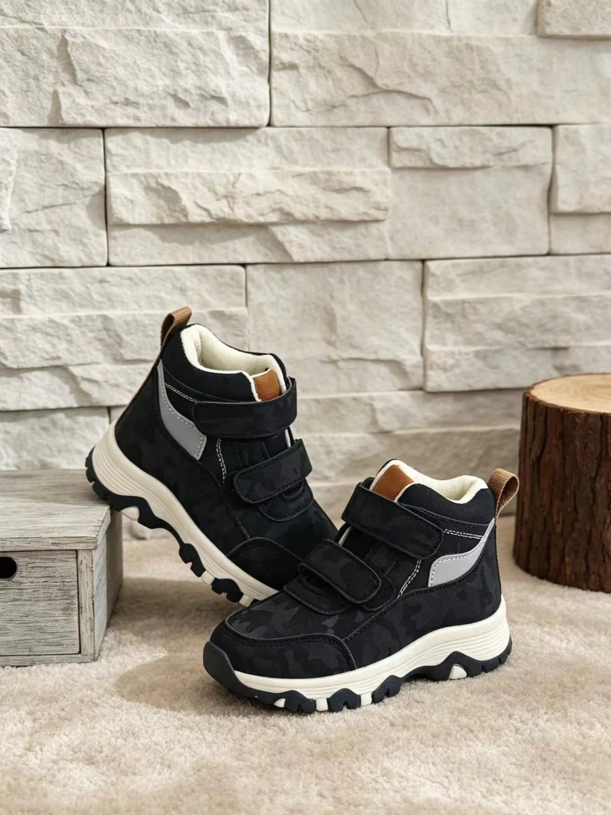 Bambinoo x Playful Pals Bottes de randonnée montantes camouflage pour garçons