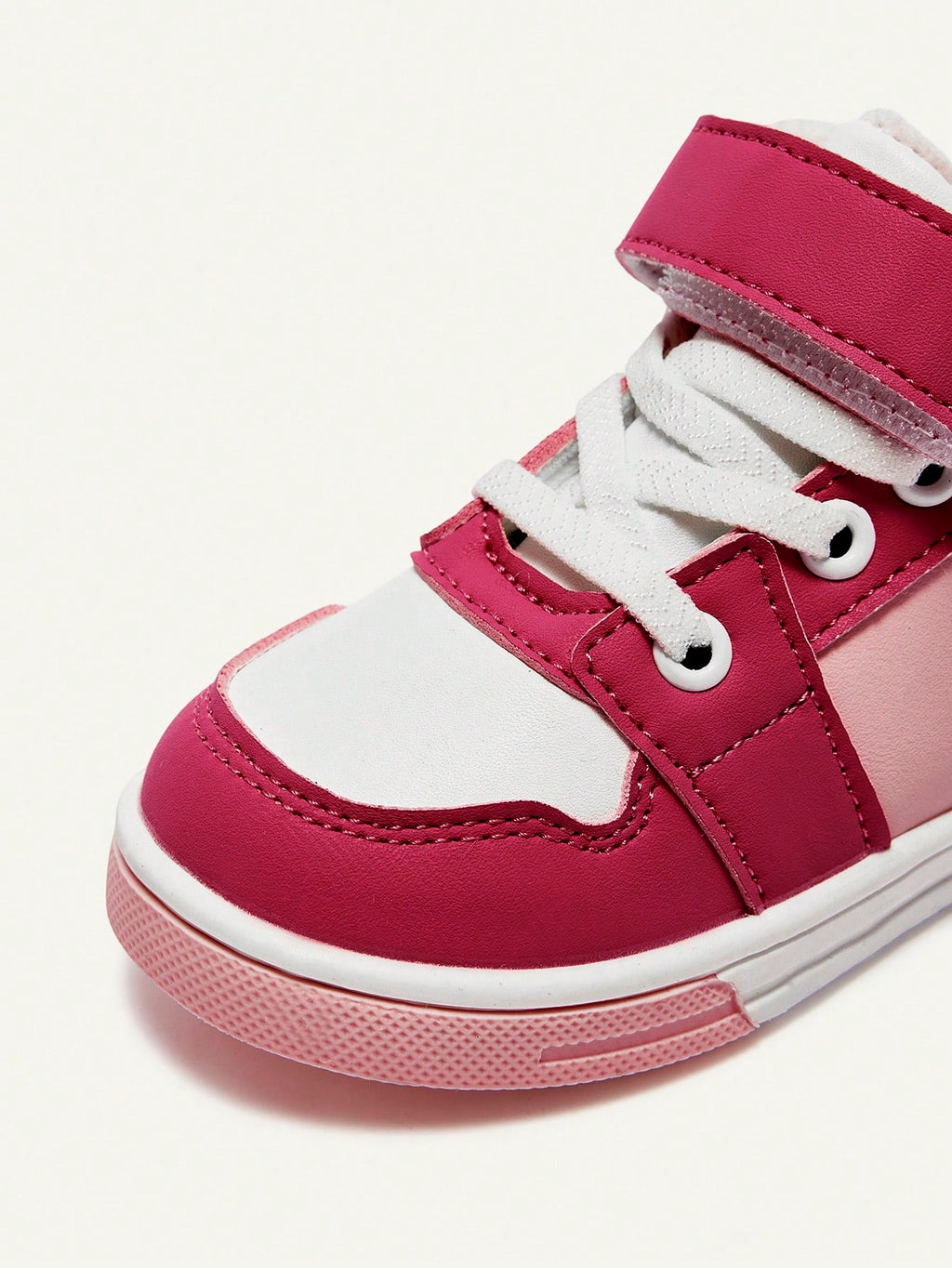 Cozy Pixies Girls' Pink Velvet High-Top Outdoor Sneakers