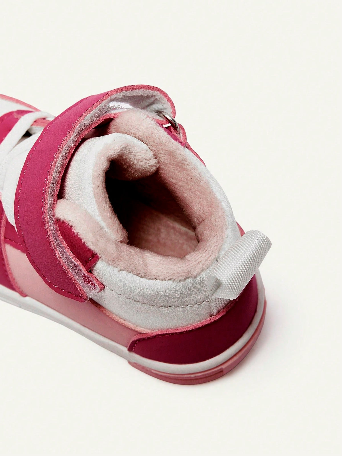 Cozy Pixies Girls' Pink Velvet High-Top Outdoor Sneakers