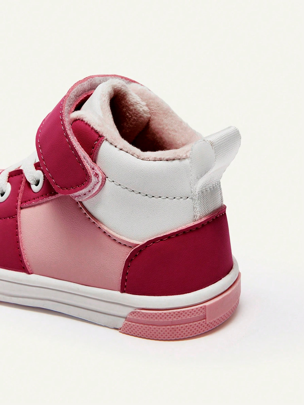 Cozy Pixies Girls' Pink Velvet High-Top Outdoor Sneakers