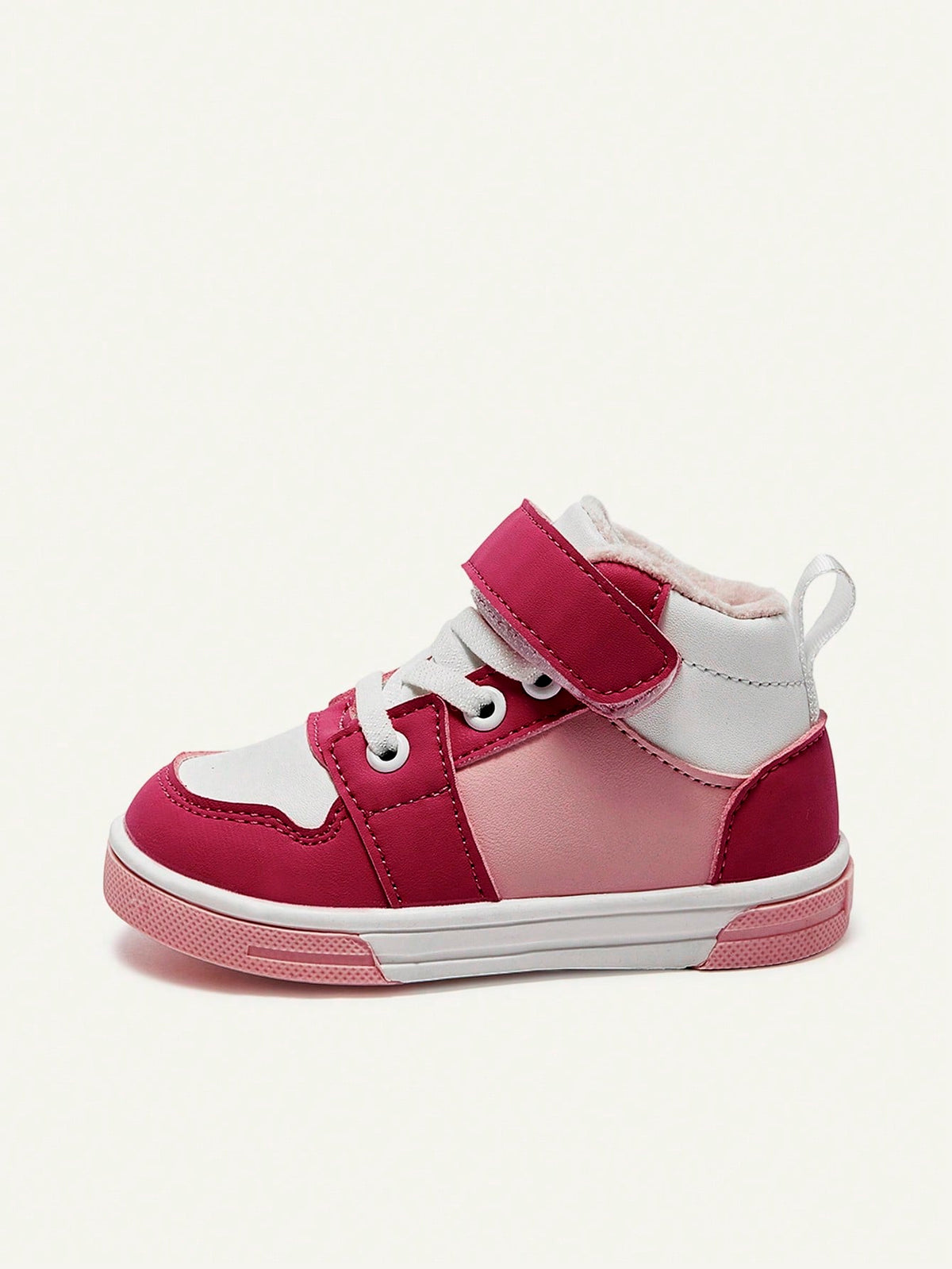 Cozy Pixies Girls' Pink Velvet High-Top Outdoor Sneakers