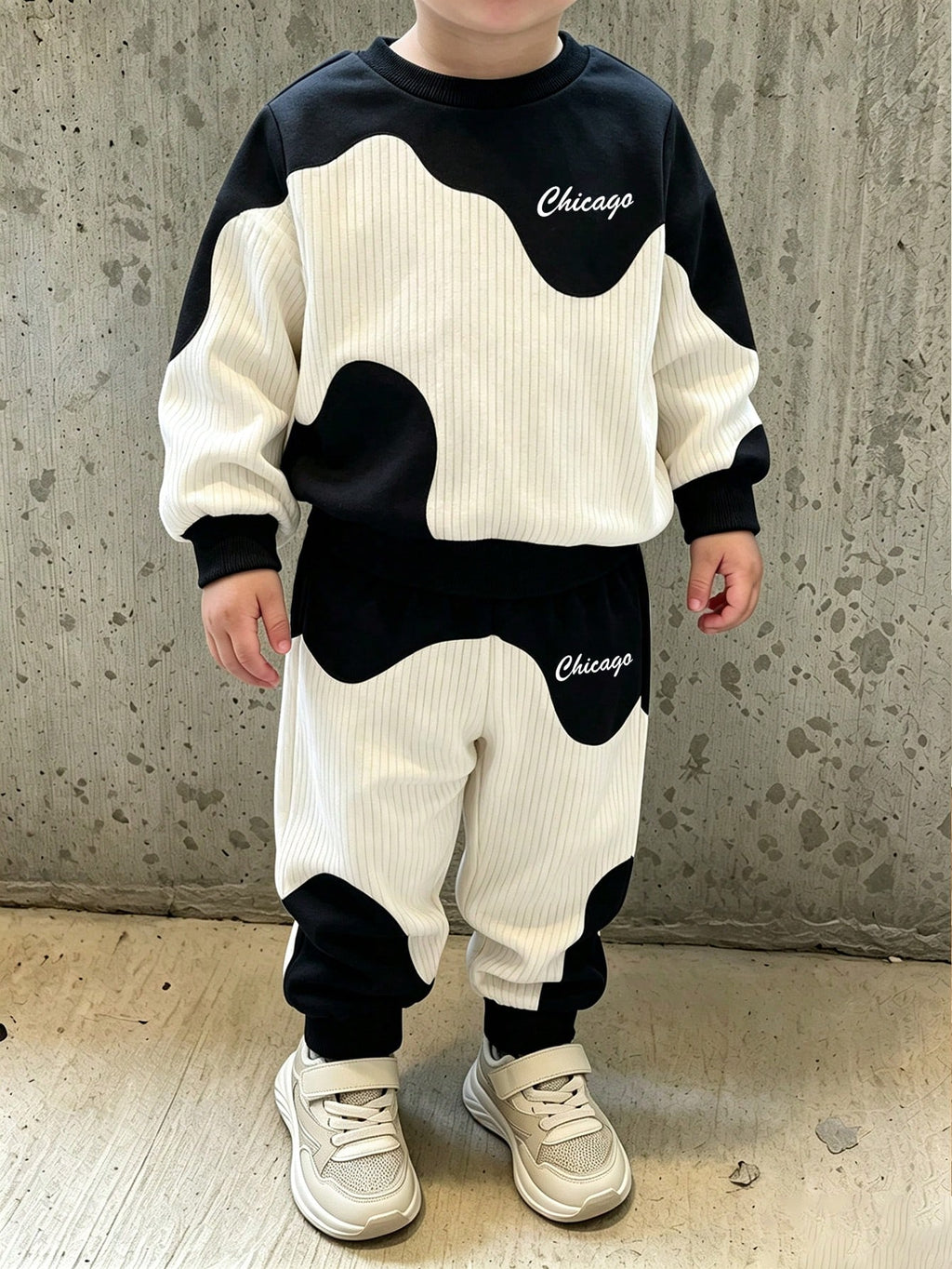 Bambinoo x Playful Pals Boys' Pony Print Sweatshirt & Sweatpants Set