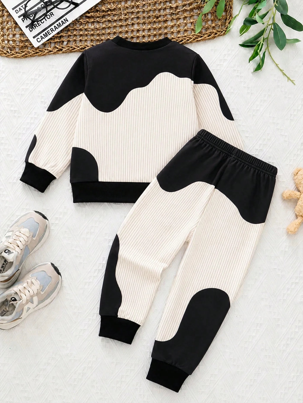 Bambinoo x Playful Pals Boys' Pony Print Sweatshirt & Sweatpants Set