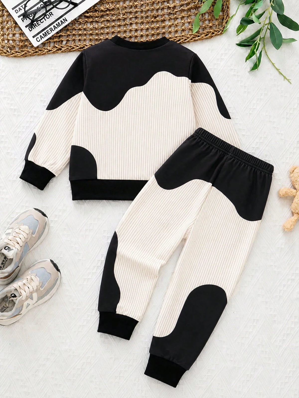 Ensemble sweat et pantalon de jogging imprimé poney Bambinoo x Playful Pals pour garçons