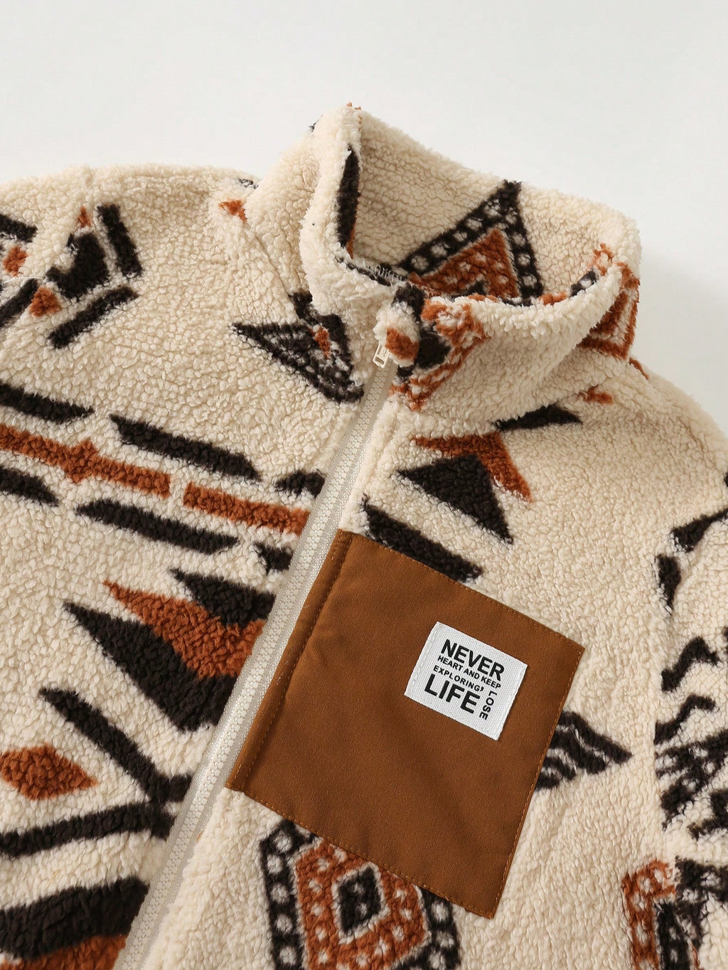 Blouson d'hiver Bambinoo x Cozy Pixies pour garçon, doublure thermique, motif cachemire