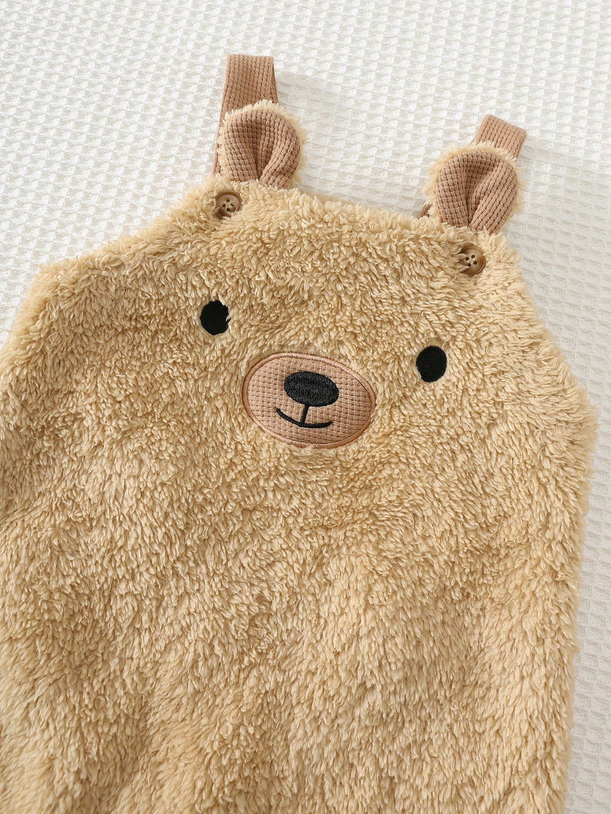 Cozy Pixies Baby Boy Khaki Teddy Bear Knit Set Khaki