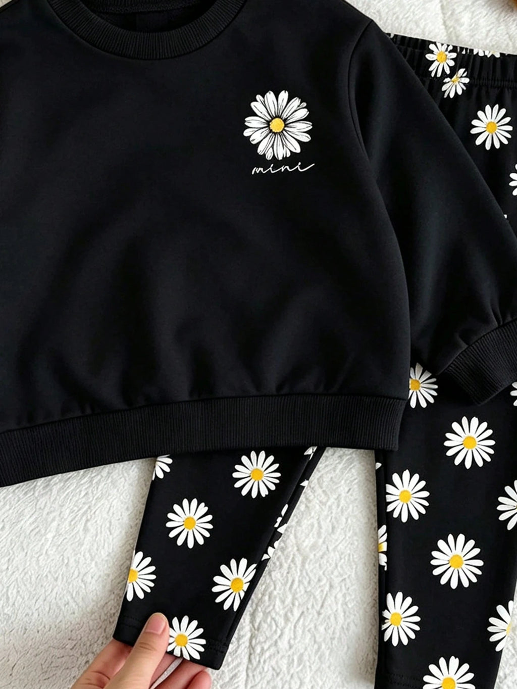 Sweat-shirt et legging imprimé marguerites Bambinoo x Girls'