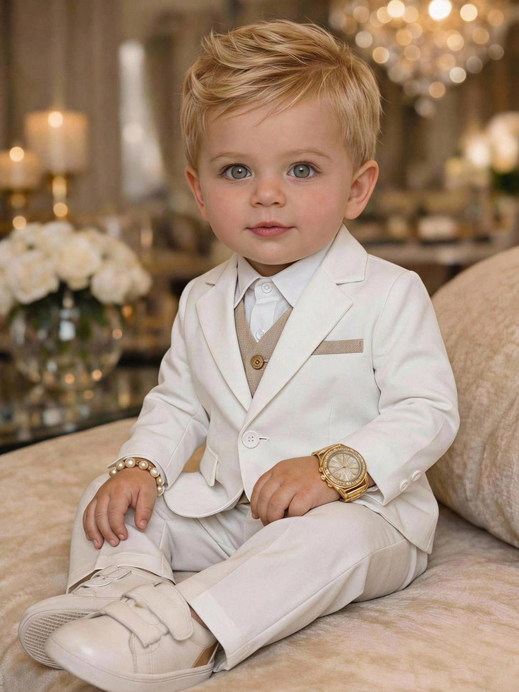 Ensemble 2 pièces pour bébé garçon, style gentleman 2 en 1