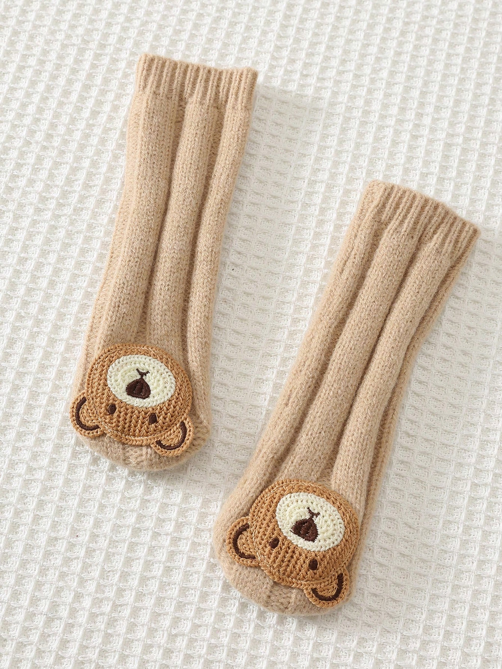 Ensemble 3 pièces combinaison tricotée ours de dessin animé unisexe Cozy Pixies