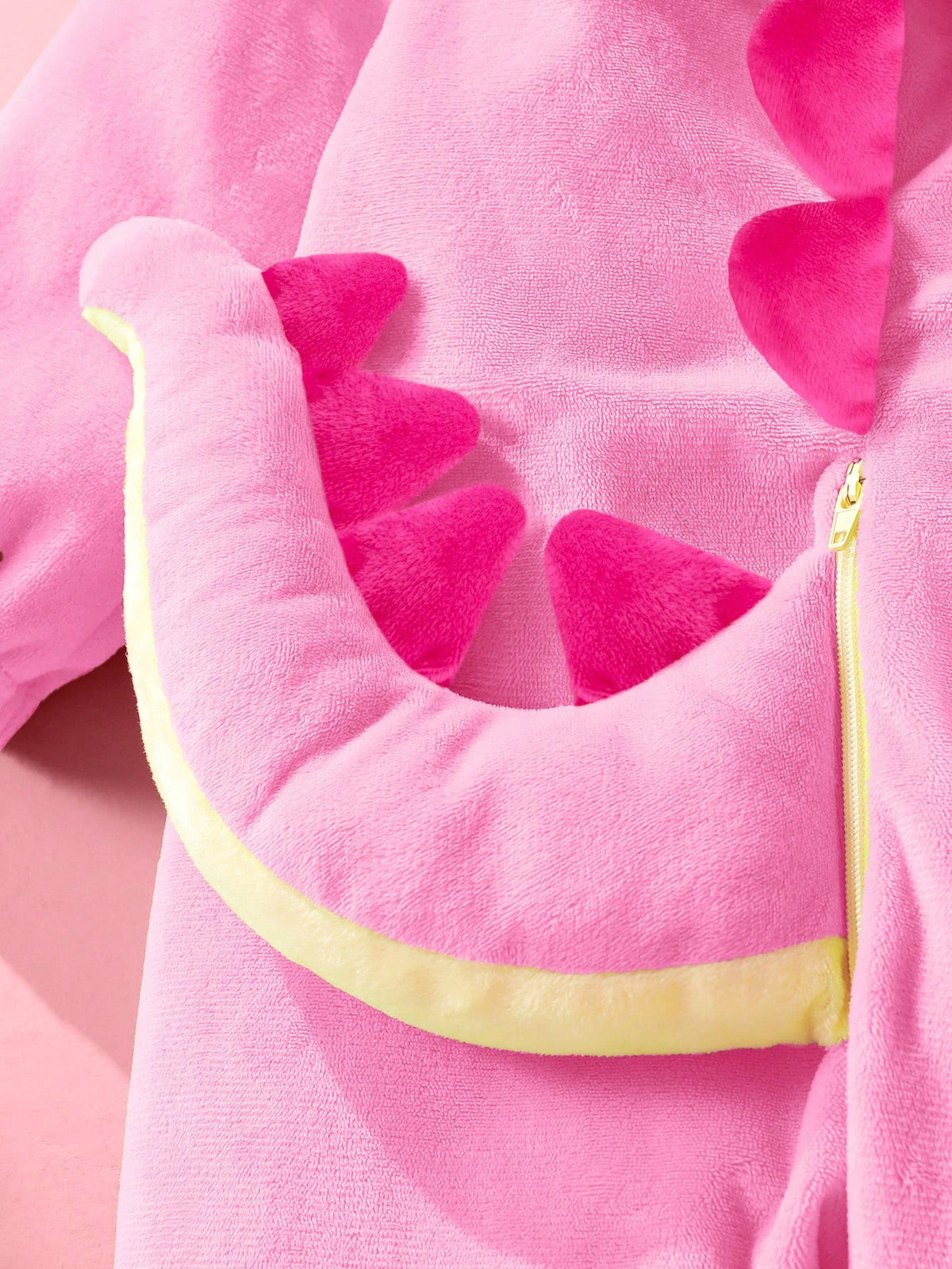 Newborn Dinosaur Long Sleeve Hooded Plush Romper