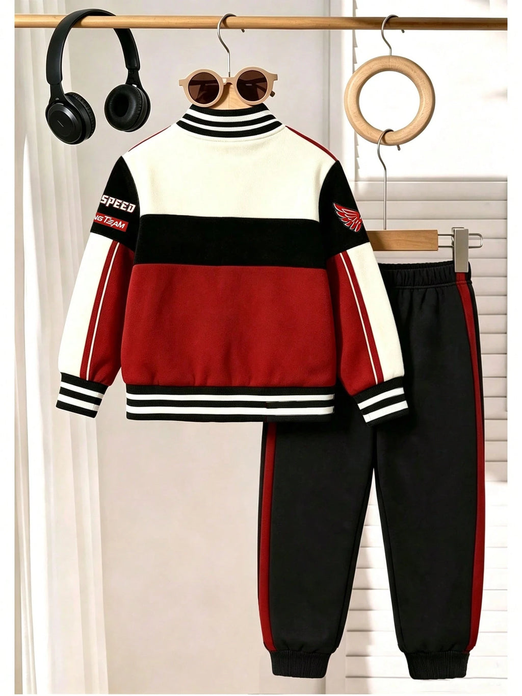 Bambinoo x Playful Pals Racing Car Baseball Jacket & Pants Set