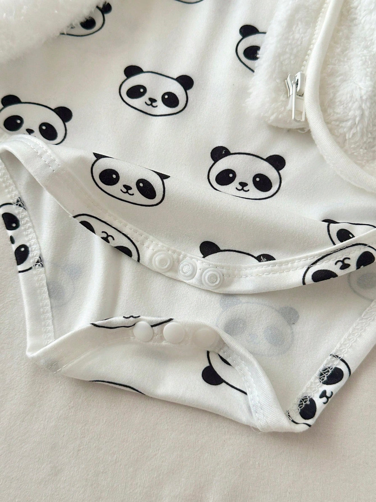 Baby Boy 3pc Panda Hooded Jacket Romper Set