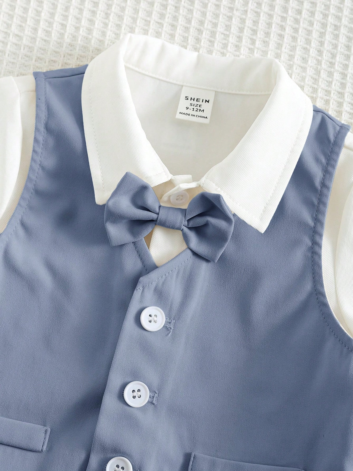 Baby Boy Polo Shirt Vest Pants 3 Piece Set