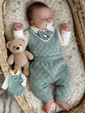 Baby Boy Khaki Woven Vest Bodysuit Pants Set