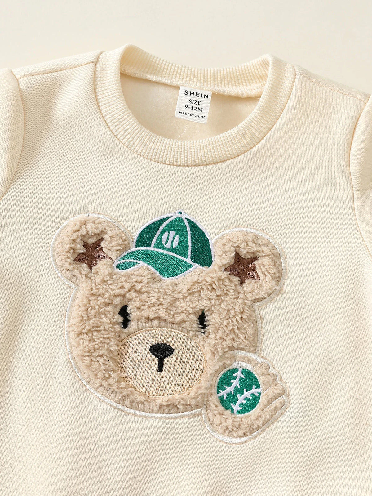 Baby Boy 3pc Cartoon Bear Hooded Set