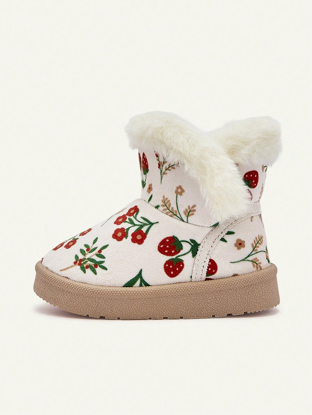 Cute Flower Strawberry Fluff Snow Boots