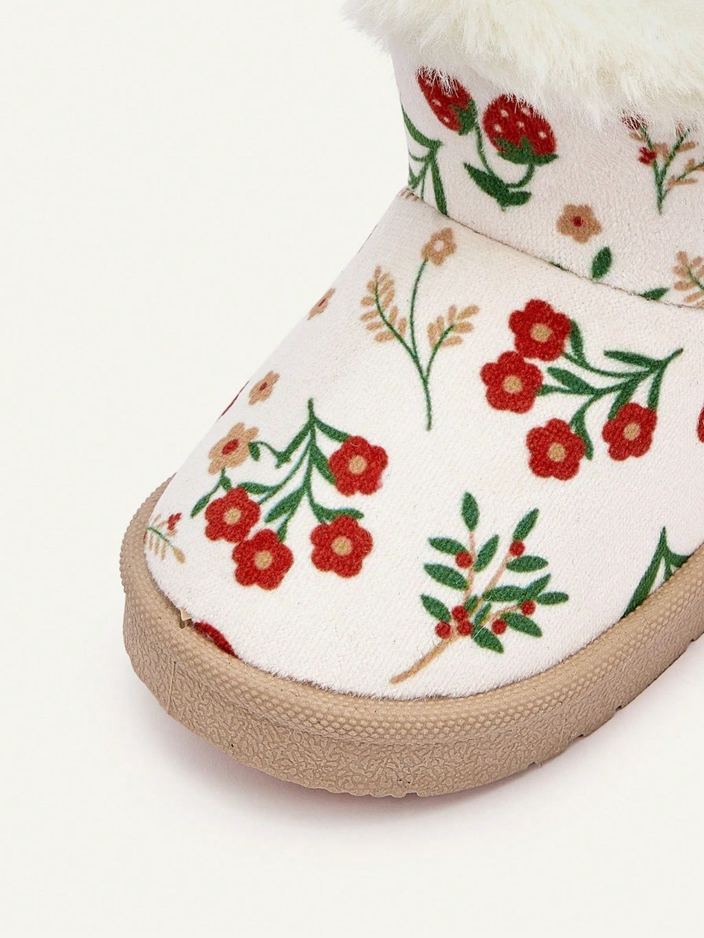 Cute Flower Strawberry Fluff Snow Boots