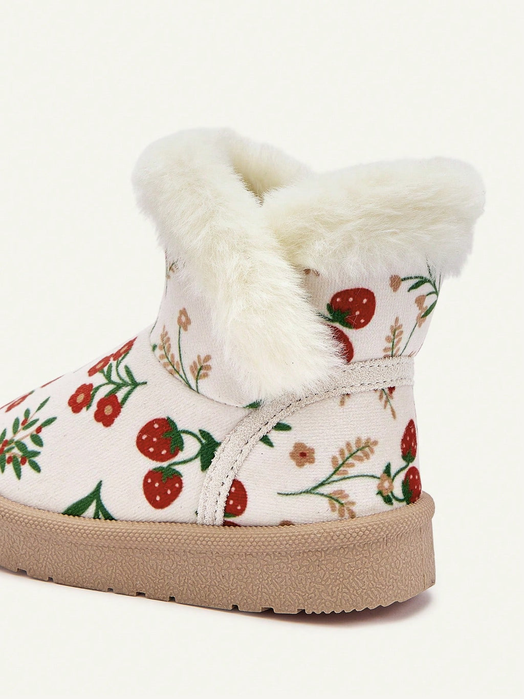 Cute Flower Strawberry Fluff Snow Boots