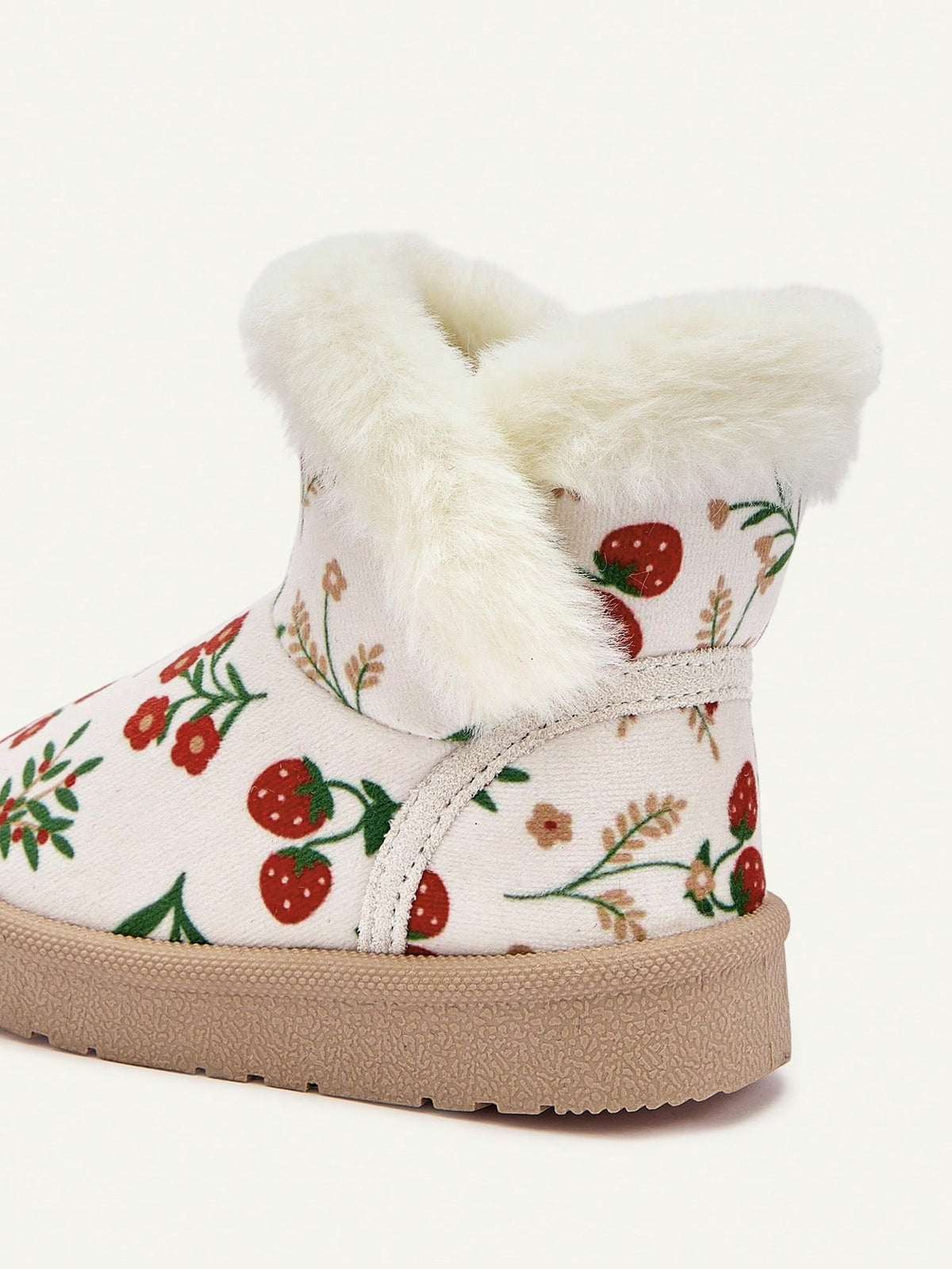 Cute Flower Strawberry Fluff Snow Boots