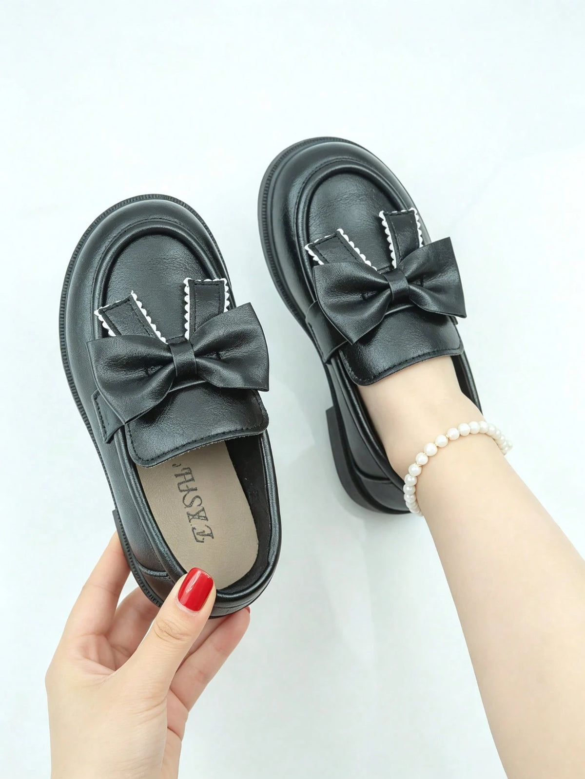 Mocassins académiques rétro à nœud pour filles Bambinoo x Playful Pals