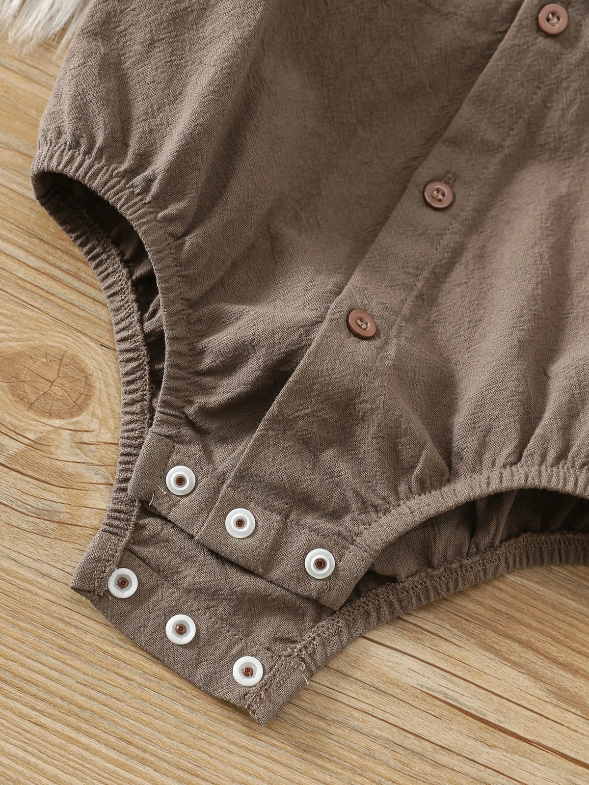 SHEIN Baby Boy Brown Preppy Bodysuit Shawl Set