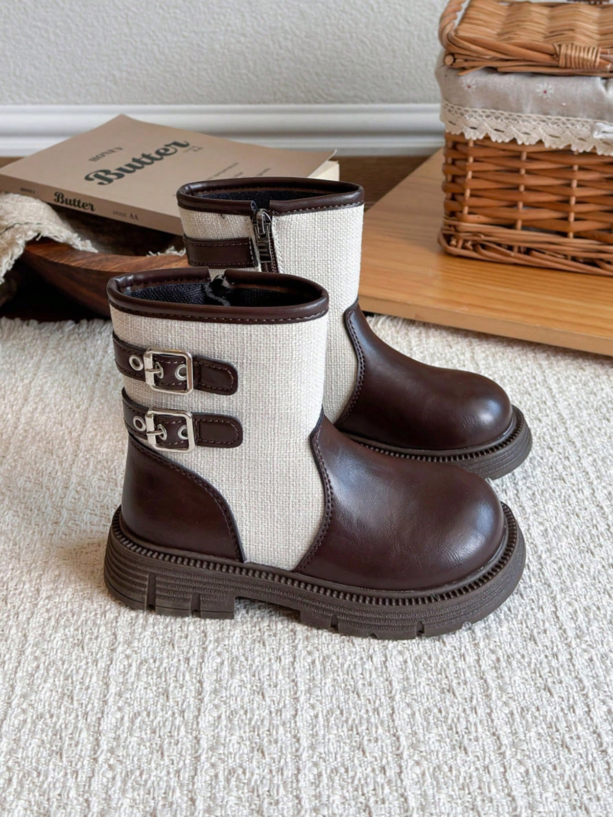 Autumn Winter Warm Casual Street Fashion Boots  Brown