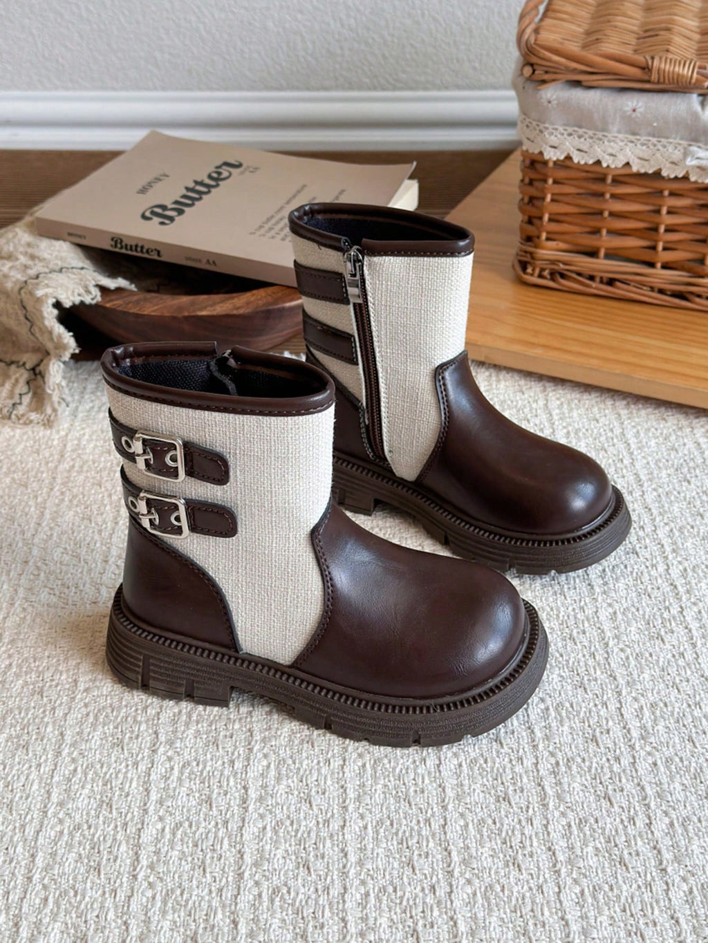 Autumn Winter Warm Casual Street Fashion Boots  Brown