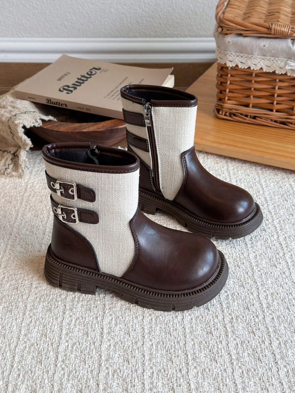 Autumn Winter Warm Casual Street Fashion Boots  Brown
