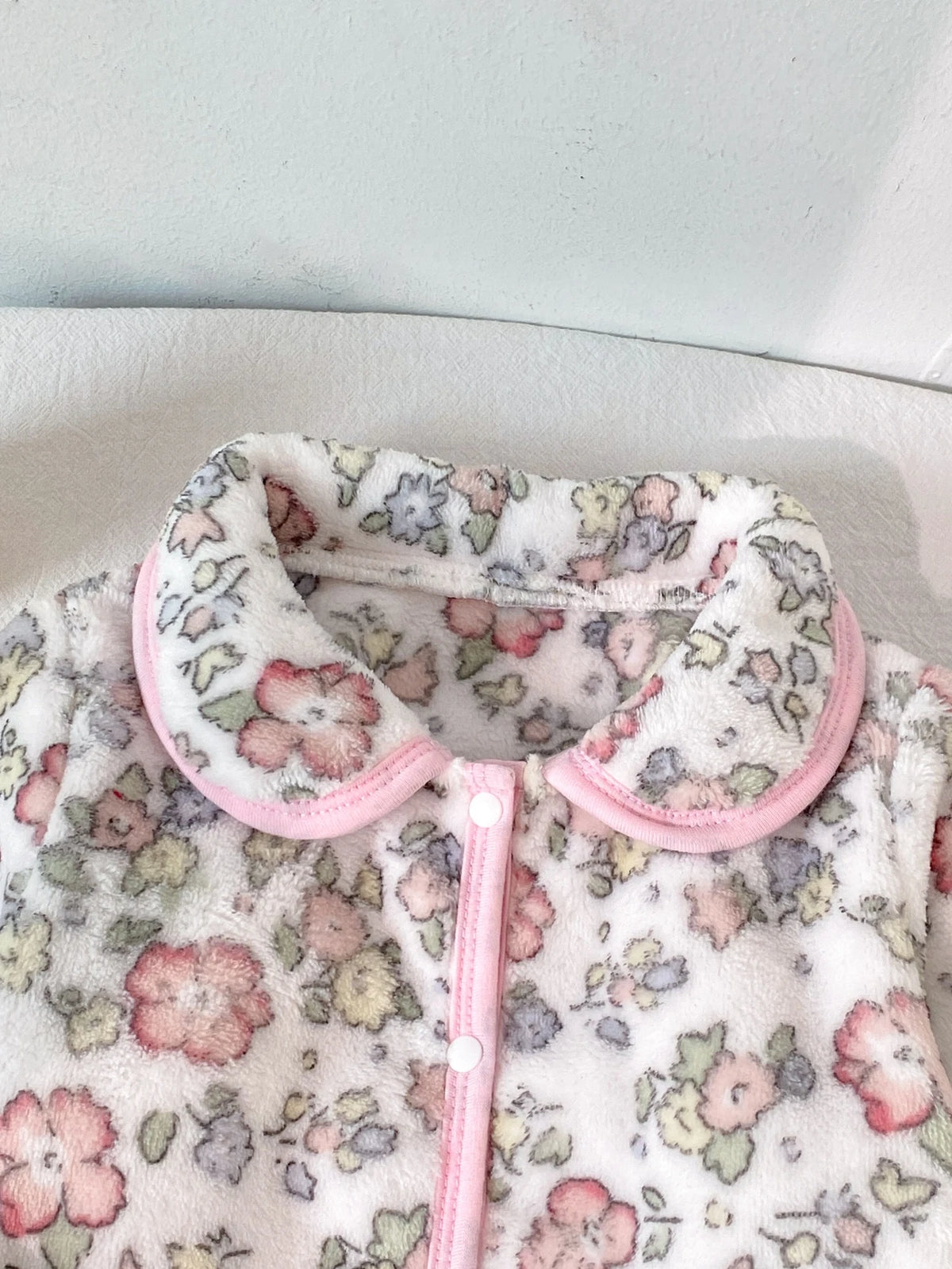 Baby Girl Floral Print Long Sleeve Pajama Set