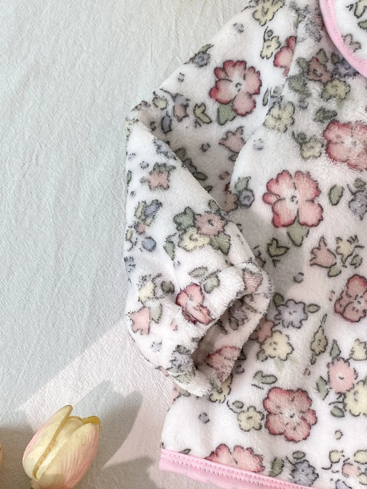 Baby Girl Floral Print Long Sleeve Pajama Set