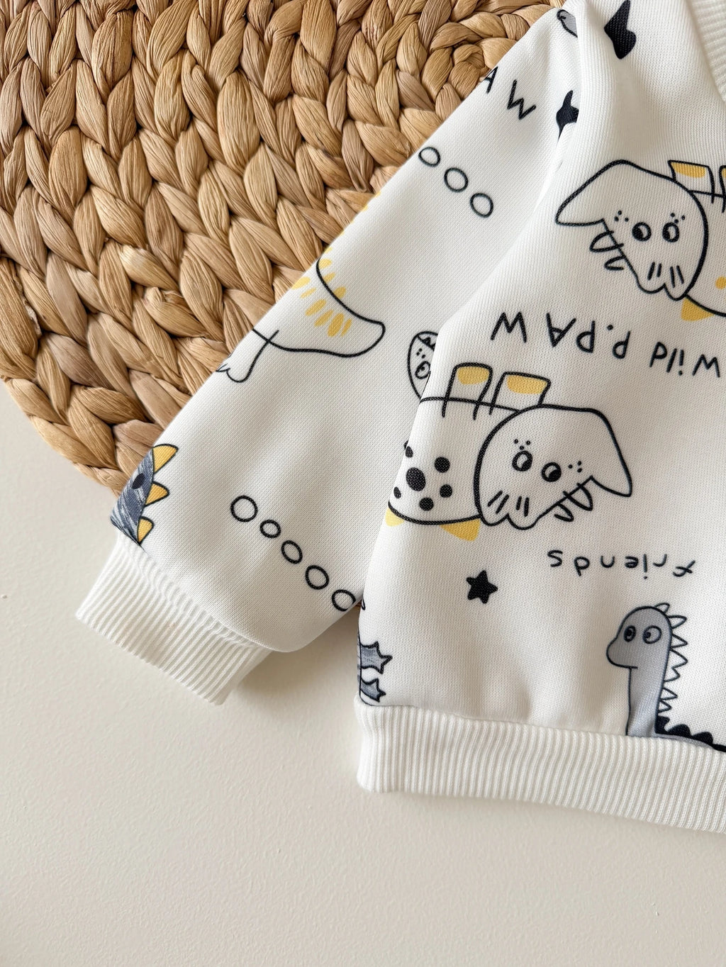 Ensemble sweat-shirt à manches longues et pantalon pour bébé motif dessin animé mignon