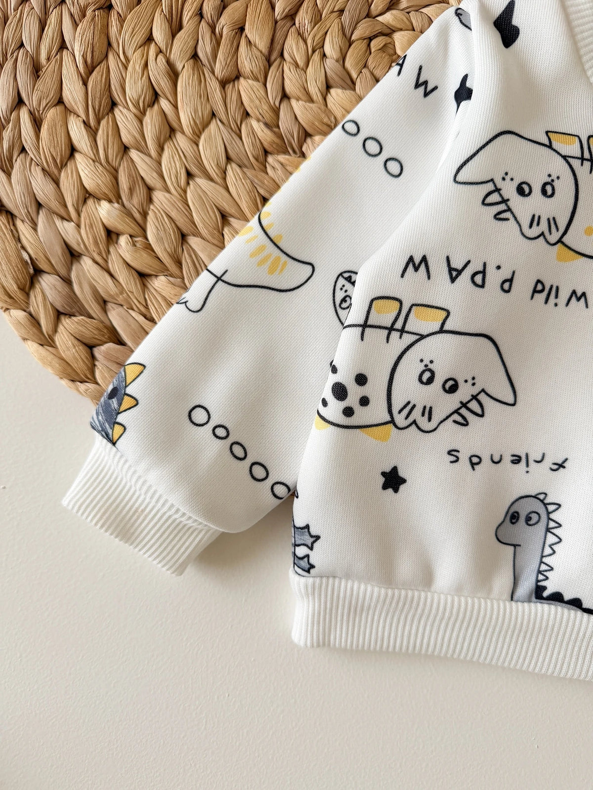 Ensemble sweat-shirt à manches longues et pantalon pour bébé motif dessin animé mignon