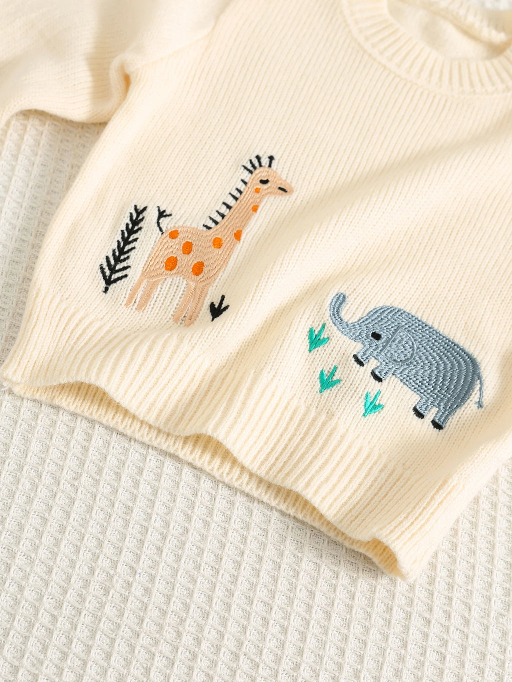 Graphic Sweater Elastic Waist Pants 2pc Set