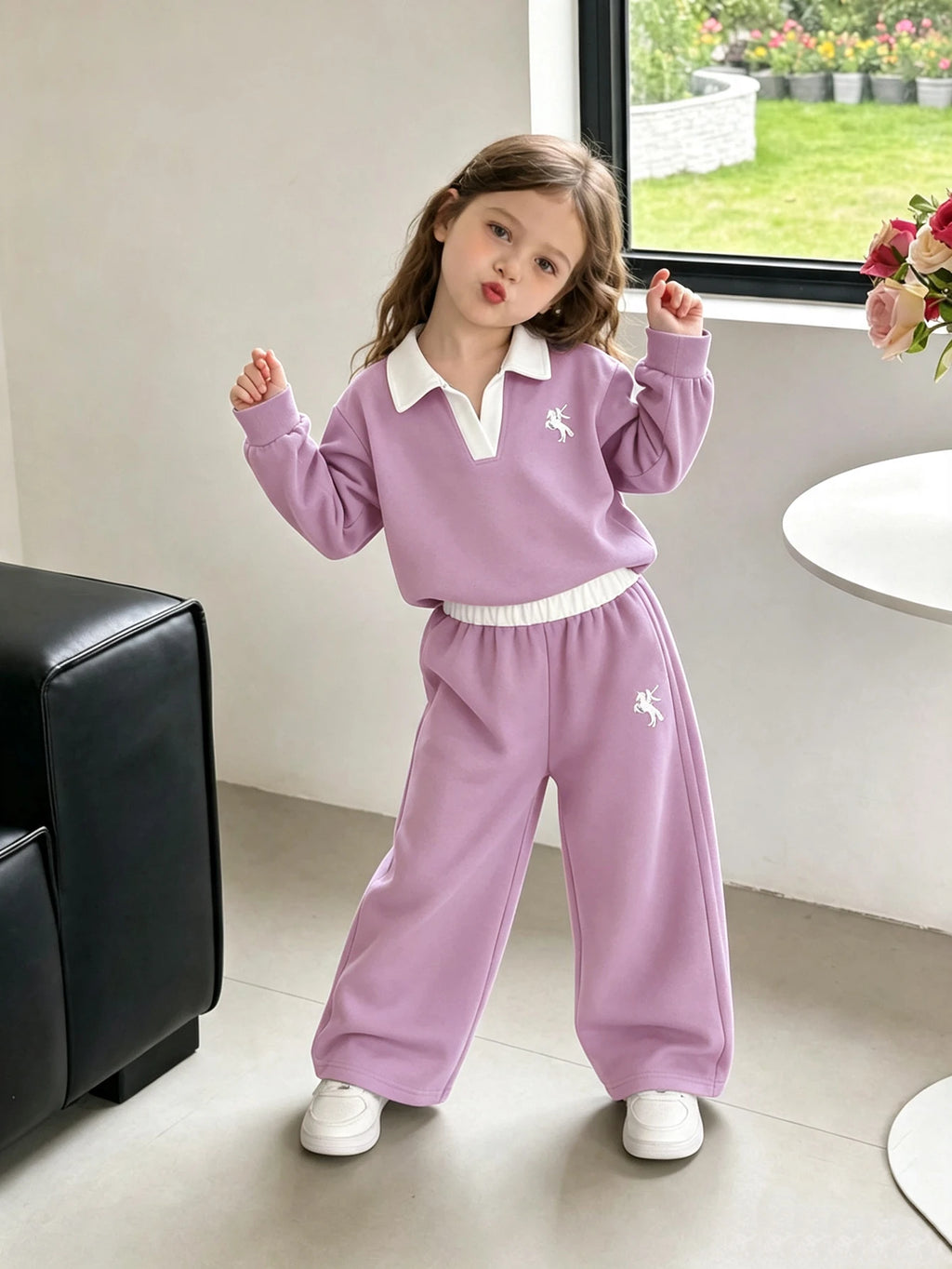 Playful Pals 2Pcs Set Girls Shirt Co-Ords Back To School Fall