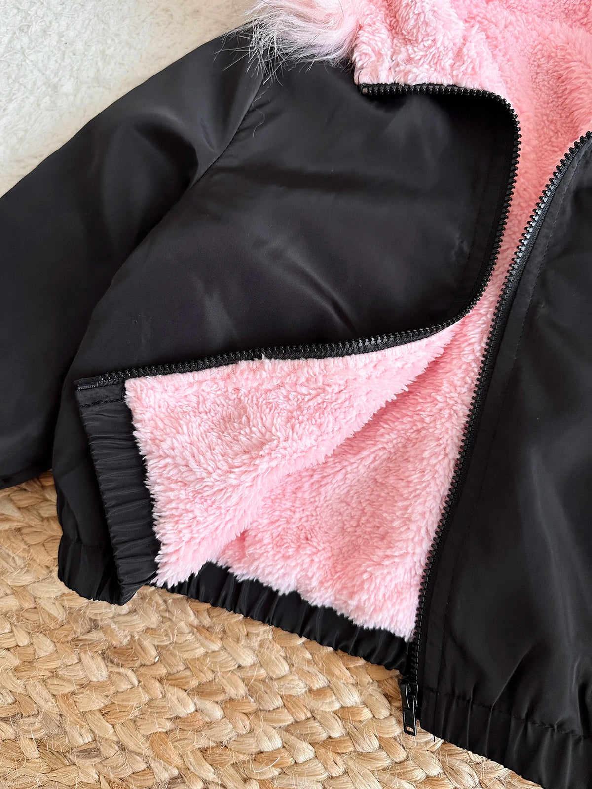 Baby Girl Colorblock Hooded Thick Padded Winter Coat Multicolor