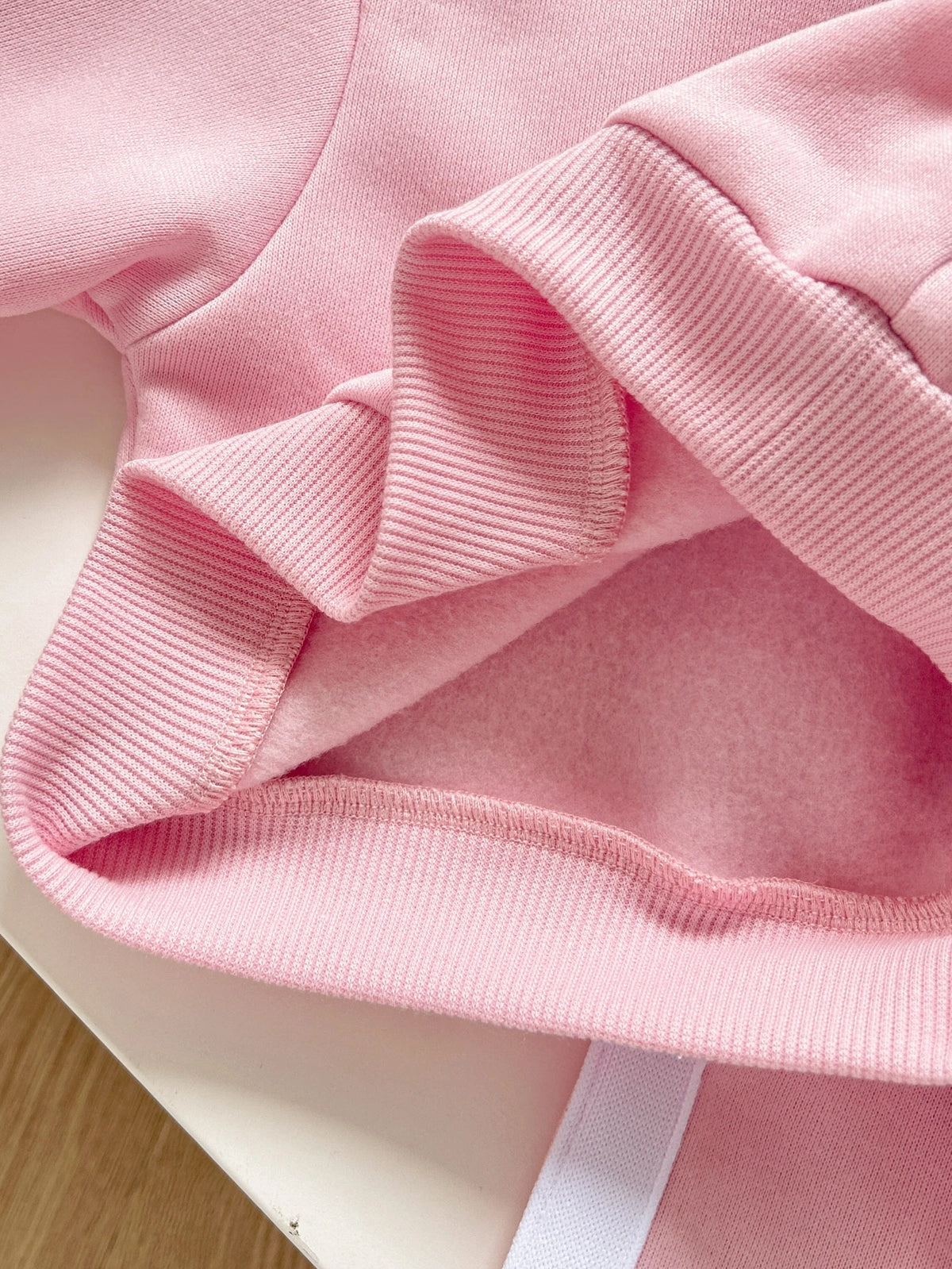 Cozy Pixies Baby Girl Fleece Letter Hoodie Set Pink