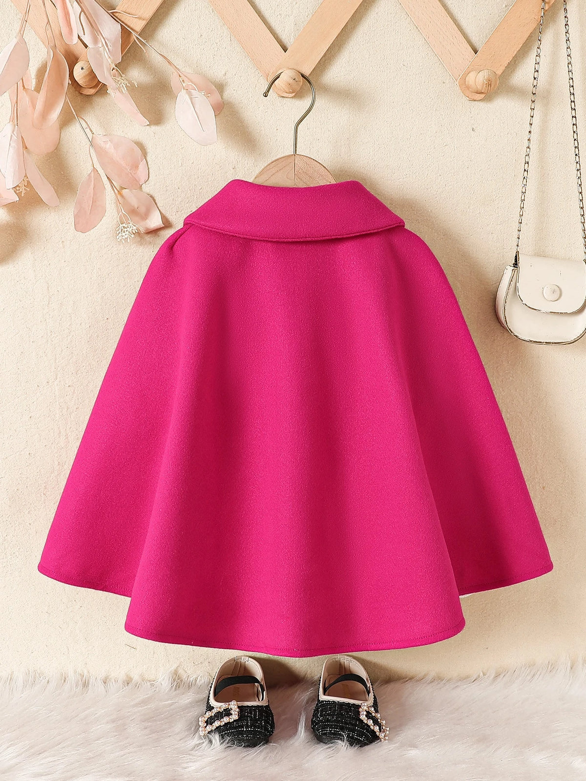 Girl Patchwork 3D Crochet Flower Cape Shawl Overcoat