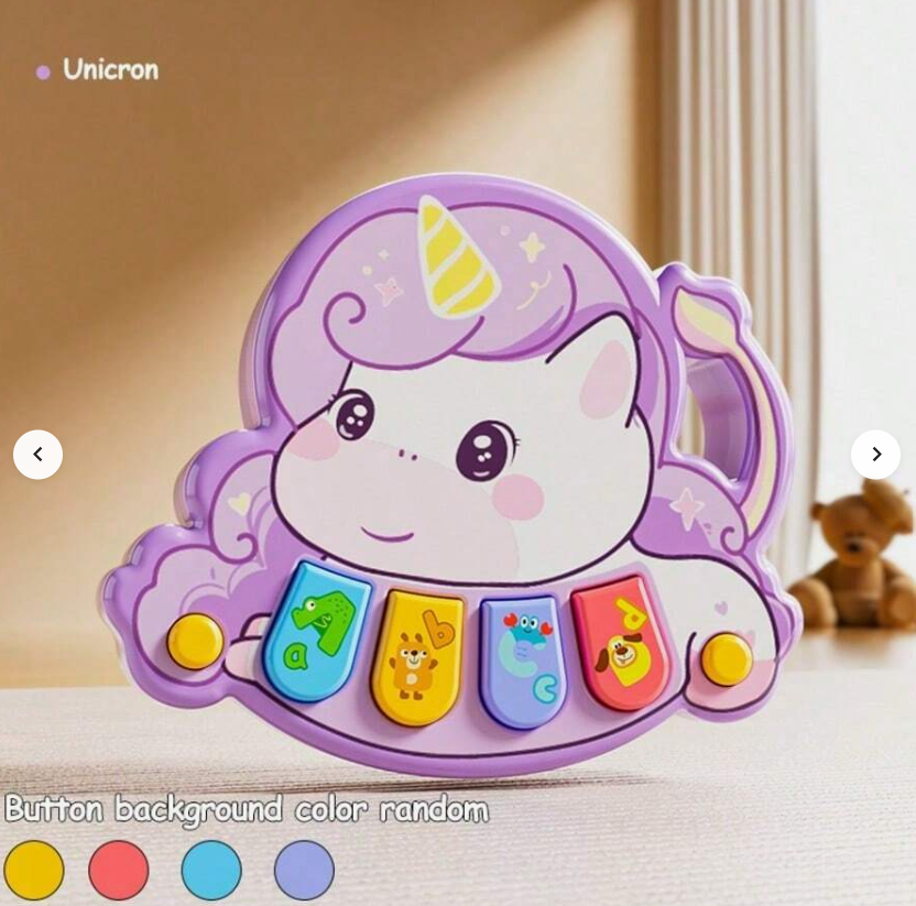 Cute Animal Baby Piano Toy with Lights & Sound (1-5 Years) Multicolor