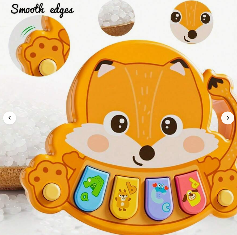 Cute Animal Baby Piano Toy with Lights & Sound (1-5 Years) Multicolor