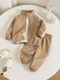 Ensemble sweat-shirt col montant color-block pour bébé Bambinoo x Playful Pals