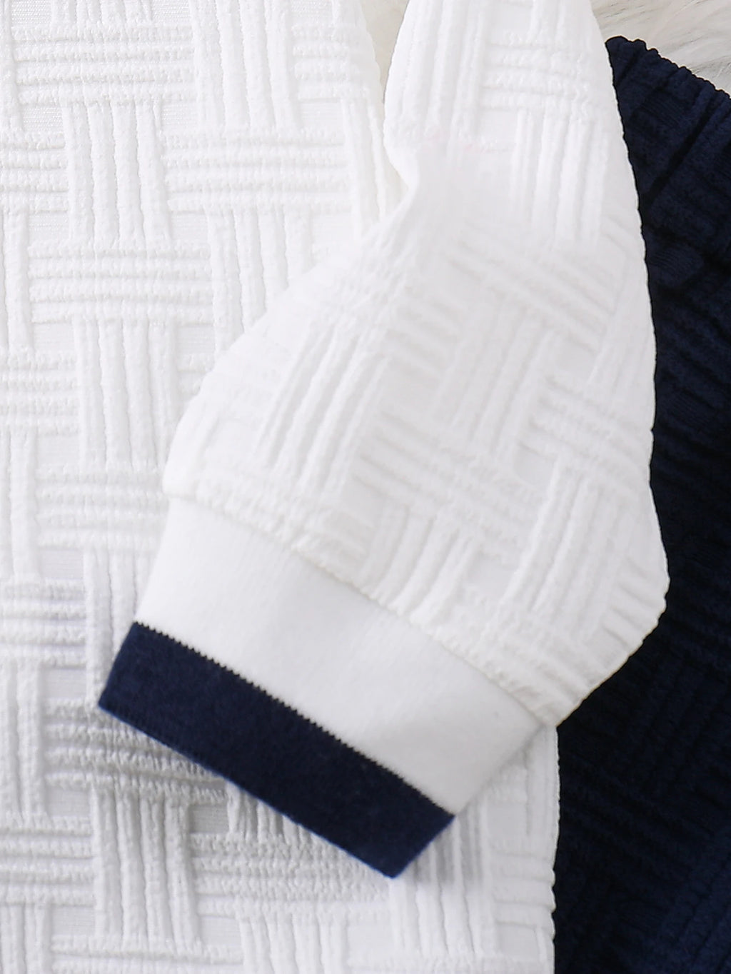 Baby Boy White Shirt Polo Blue Pants Set