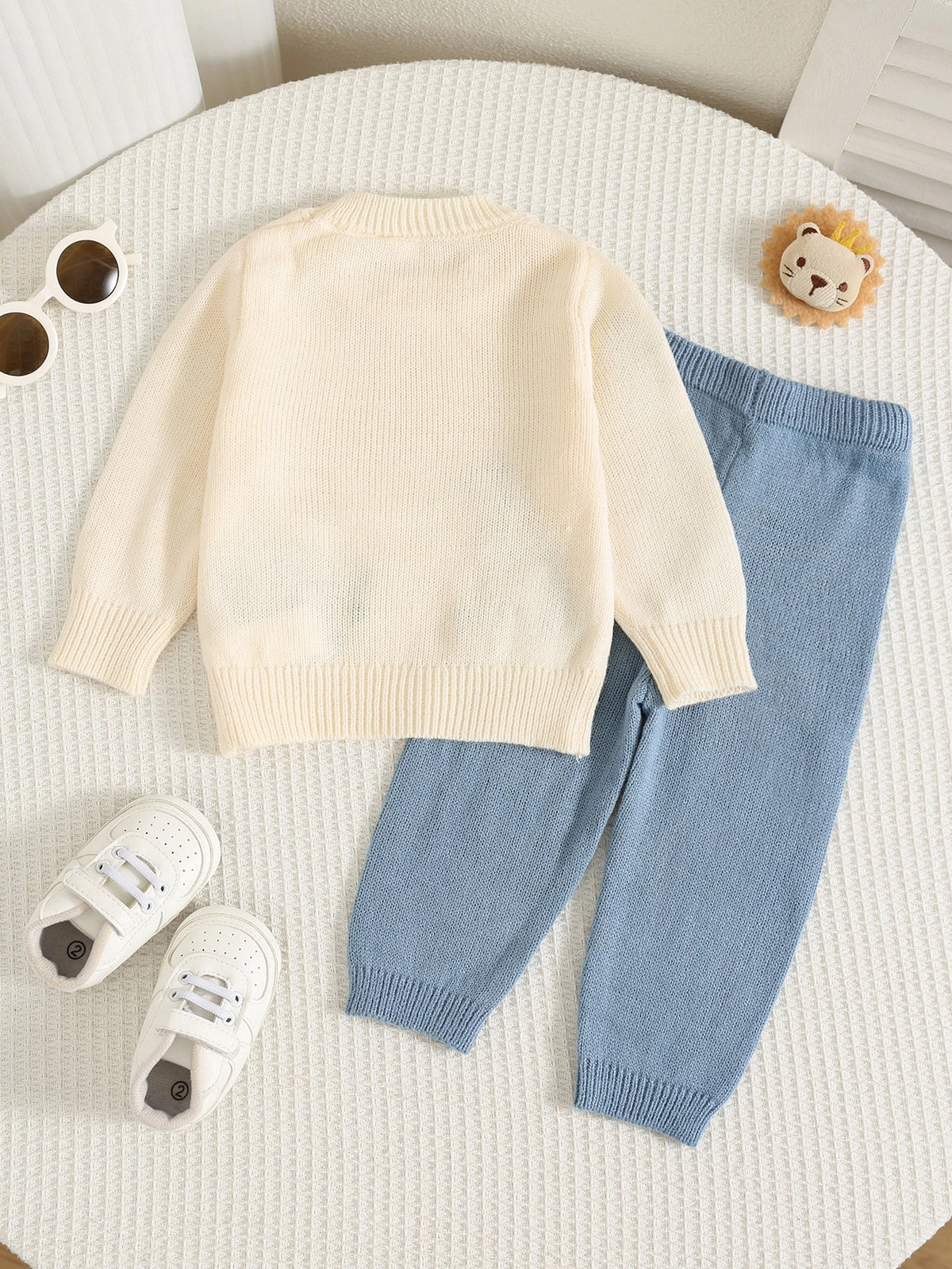 Graphic Sweater Elastic Waist Pants 2pc Set