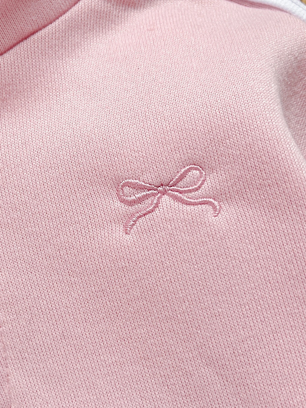 Cozy Pixies Baby Girl Fleece Letter Hoodie Set Pink