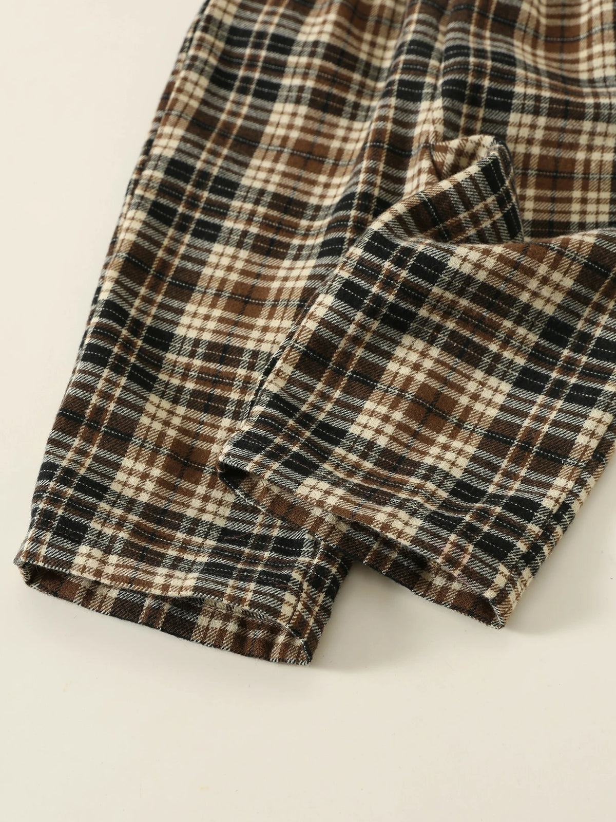 Baby Boy Brown Bear Patchwork Sweatshirt Set Christmas Brown