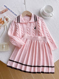 Girl Embroidered Rabbit Knitted Sweater Skirt 2 Piece Set